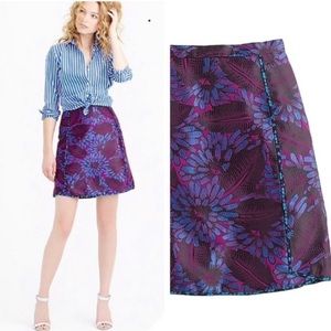 Jcrew floral print brocade skirt